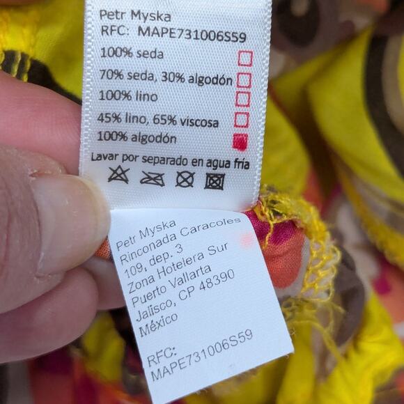 Myskova Floral Print Lightweight Jumpsuit Swim Coverup Yellow Size 1 - Picture 5 of 14